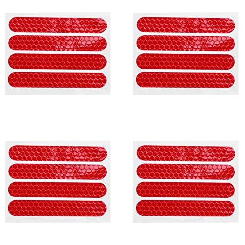 Casstad Vordere Hinterradabdeckung Schutzschale Reflektierender Aufkleber für Max G30 Rollerzubehör 16 STÜCK, Rot von Casstad