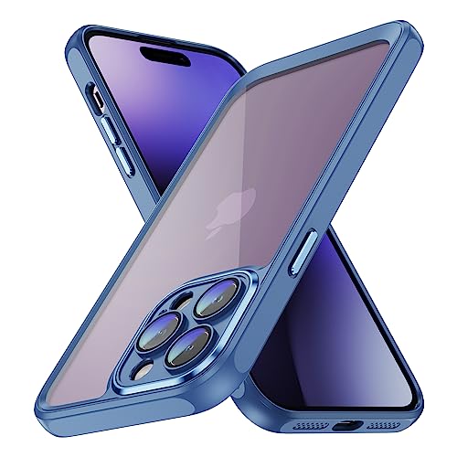 CasurvivePro mit Linsenfolie zum Schutz der Handyhülle für iPhone 13 Pro hülle, Anti-Fingerabdruck, Kratzfest, Harte Acryl-PC-Rückseite Linse Schutzfolie – Blau von CasurvivePro