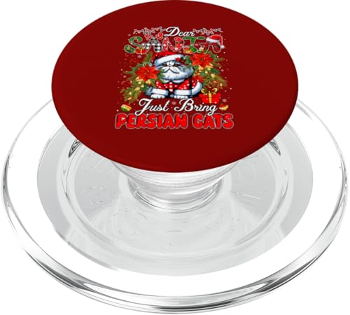 Just Bring Persian Cats Christmas Flowers Owner Kids Family PopSockets PopGrip für MagSafe von Cat Christmas Costume