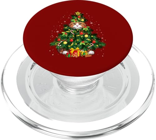 Munchkin Cosplay Weihnachtsbaum passender Besitzer Familie Kinder PopSockets PopGrip für MagSafe von Cat Christmas Costume