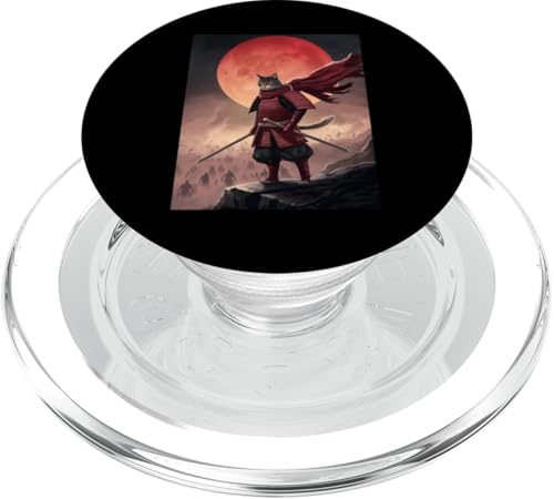 Japanische Katze Samurai-Katze PopSockets PopGrip für MagSafe von Cat Clothes Cat Stuff