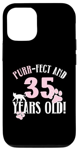 Hülle für iPhone 14 Pro 35. Geburtstag, 35 Jahre alte Katze, Mutter, Katzenliebhaber, Geburtstag von Cat Mom Birthday Designs for Cat Lovers