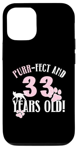 Hülle für iPhone 15 33. Geburtstag, 33 Jahre alt, Katze, Mutter, Katzenliebhaber, Geburtstag von Cat Mom Birthday Designs for Cat Lovers