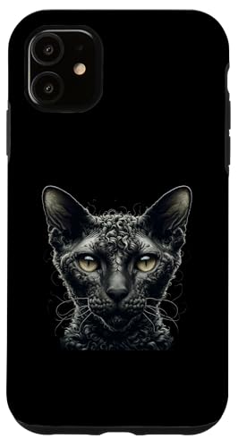 Hülle für iPhone 11 Cornish Rex Katzenshirt mit Katzengesicht, niedlicher Katzenliebhaber, Katze, Mama und Papa von Cat Mom and Dad Gifts for Cat Lovers