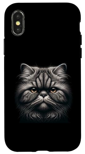 Hülle für iPhone X/XS Exotisches Kurzhaar-Katzenhemd mit Katzengesicht, niedliche Katzenliebhaberin, Katzenmutter von Cat Mom and Dad Gifts for Cat Lovers