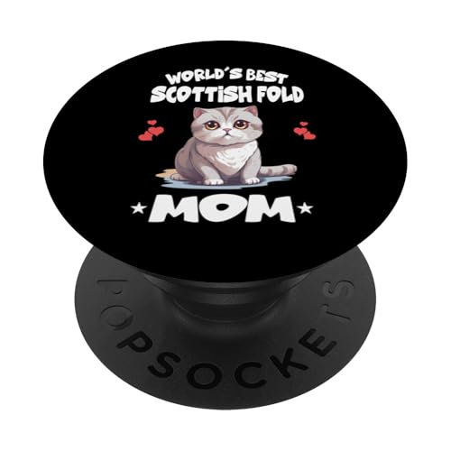 Die beste schottische Faltenkatzen-Mama der Welt PopSockets Klebender PopGrip von Cat Pets