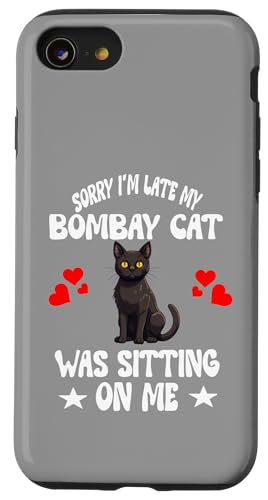 Hülle für iPhone SE (2020) / 7 / 8 Entschuldigung, ich bin spät dran, meine Bombay-Katze saß auf mir von Cat Pets