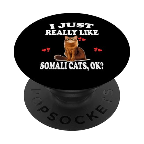 Ich mag somalische Katzen einfach wirklich Ok PopSockets Klebender PopGrip von Cat Pets