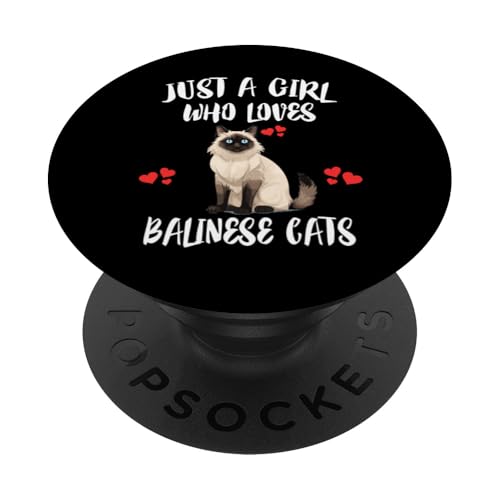 Just A Girl Who Loves Balinesische Katzen PopSockets Klebender PopGrip von Cat Pets