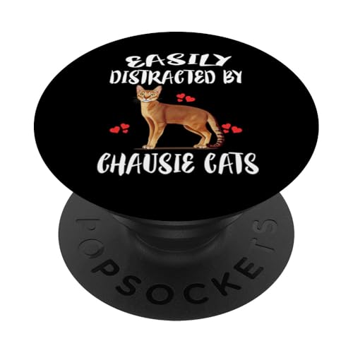 Leicht abgelenkt von Chausie Cats PopSockets Klebender PopGrip von Cat Pets