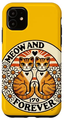 Hülle für iPhone 11 Süßes Katzenpaar zum Valentinstag von Cat Snugg