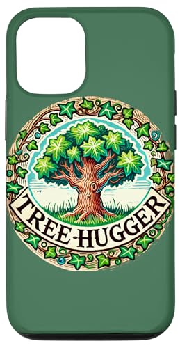 Hülle für iPhone 13 Tree Hugger, Illustration zum Tag der Erde von Cat Snugg