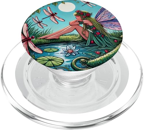 Libellenfee Illustration Libellen Feen PopSockets PopGrip für MagSafe von Cat Snugg