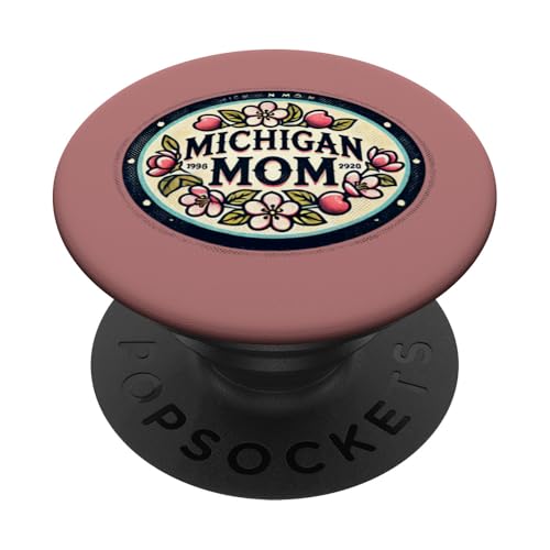 Michigan Mom Illustration Muttertag Michigander PopSockets Klebender PopGrip von Cat Snugg