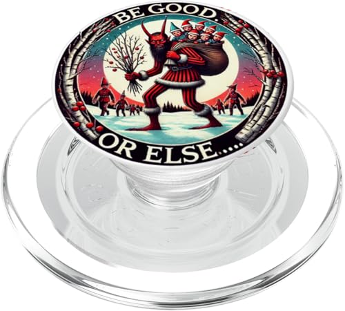 Sei gut oder sonst lustig Merry Krampus PopSockets PopGrip für MagSafe von Cat Snugg