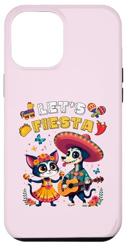 Hülle für iPhone 12 Pro Max Katze und Hund Sugar Skull Let's Fiesta Día los Muertos Kostüm von Cat & Dog Sugar Skull Let’s Fiesta day of dead tee