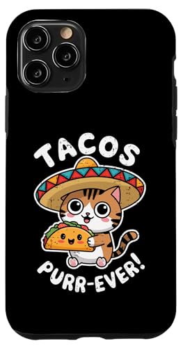 Hülle für iPhone 11 Pro Niedliche Katze Tacos Purr Ever Cinco De Mayo Jungen Mädchen Kinder von CatAxis1