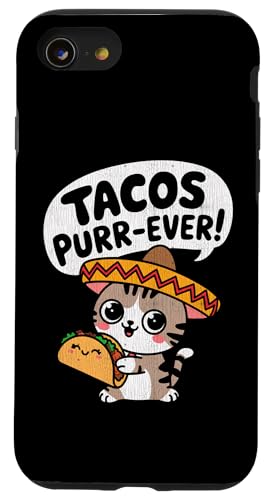 Hülle für iPhone SE (2020) / 7 / 8 Niedliche Katze Tacos Purr Ever Cinco De Mayo Jungen Mädchen Kinder von CatAxis1