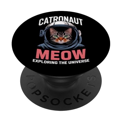 Lustige Katze, Astronaut, Katronaut, Miau, Weltraum, Mutter, Vater, Kinder PopSockets Klebender PopGrip von CatAxis1