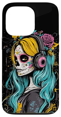 Hülle für iPhone 13 Pro Musikliebhaber Catrina Dia de los Muertos von Catrina Sugar Skull Dia De Los Muertos Tattoo Art