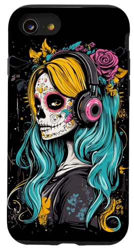 Hülle für iPhone SE (2020) / 7 / 8 Musikliebhaber Catrina Dia de los Muertos von Catrina Sugar Skull Dia De Los Muertos Tattoo Art