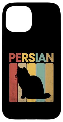 Hülle für iPhone 15 Retro-Silhouette Perserkatze Perserkatze Langhaar von Cats Persian Cat Lover Gifts