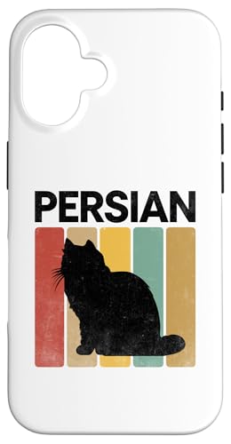 Hülle für iPhone 16 Retro-Silhouette Perserkatze Perserkatze Langhaar von Cats Persian Cat Lover Gifts