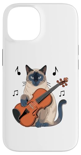 Hülle für iPhone 14 Siamkatze Violinist Meezer Violinspieler von Cats Siamese Cat Lover Gifts