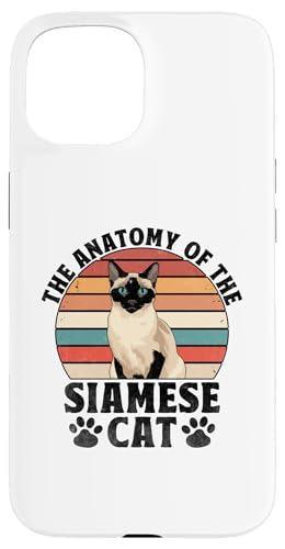 Hülle für iPhone 15 Die Anatomie der Siamkatze Meezer von Cats Siamese Cat Lover Gifts