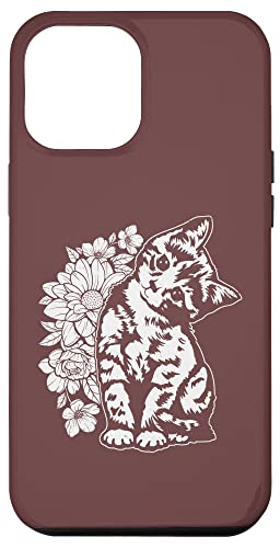 Hülle für iPhone 12 Pro Max Kätzchen mit Blumen, Kätzchen, blumig, Katze von Cats by Fluffabulous Prints