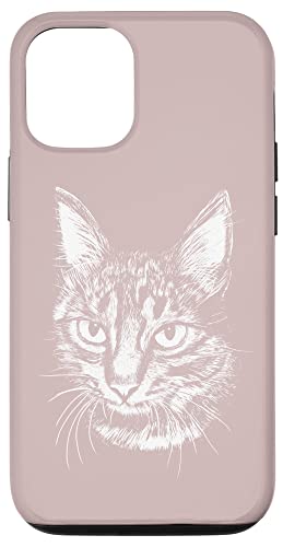 Hülle für iPhone 15 Pro Katze Gesicht Zeichnung Stil von Cats by Fluffabulous Prints