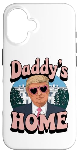 Hülle für iPhone 16 Papas Zuhause Trump Rosa 2024 Maga 2024 Trump Return 45 47 von Cats for trump