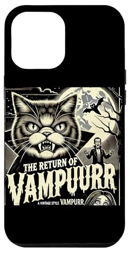 Hülle für iPhone 14 Plus Lustige Vampirkatze, Halloween, Liebeskatzen mit Haltung von Cattitude Merch