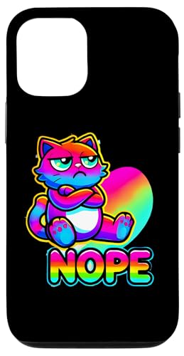 Hülle für iPhone 15 Pro Lustige Katze Annoyed Cat Vibrant Style, Love Cats von Cattitude Merch