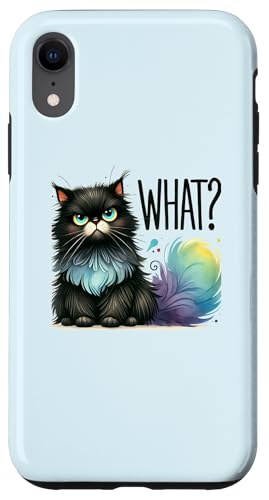 Hülle für iPhone XR Lustige Katze, was sagt, liebe Katzen mit Haltung von Cattitude Merch