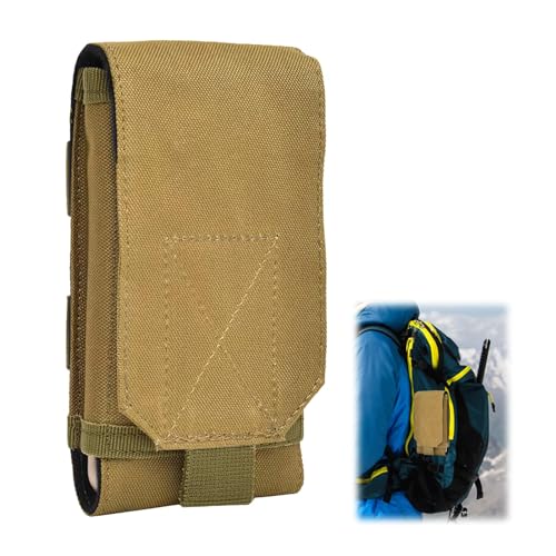 Caybats Taktische Handytasche,Universaltasche Tactical Molle Holster, Armee-Handy Gürteltasche, EDC Sicherheitspack, Tragezubehör-Kit wasserfest (Khaki) von Caybats