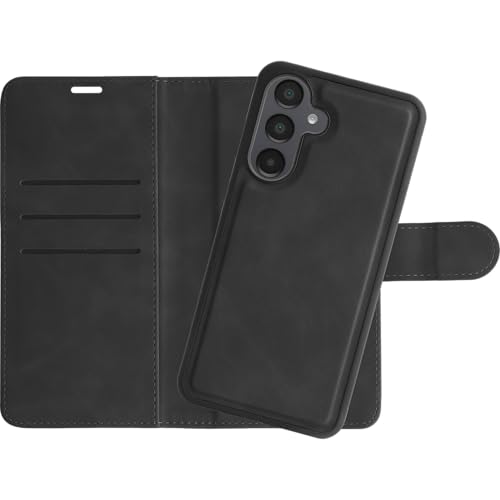 Abnehmbare Brieftaschenhülle für Samsung Galaxy A36/A56, Abnehmbare Hülle, Magnetisch, 2-in-1-Design, Kartenschlitze - Schwarz von Cazy