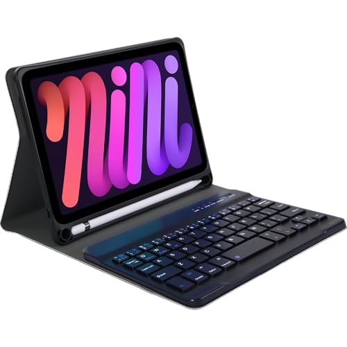 Cazy Tastatur Hülle Kompatibel mit iPad Mini 2024 (7th Gen) - Schutz Etui mit magnetisch Abnehmbarer Tastatur - Layout: QWERTY von Cazy