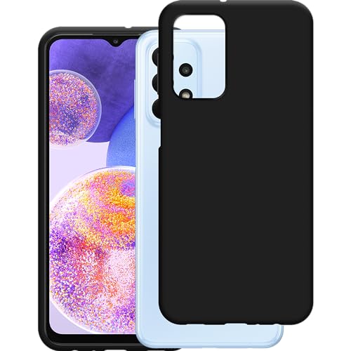 Silikon Hülle Kompatibel mit Samsung Galaxy A23 - Soft TPU Schutz - Schwarz von Cazy