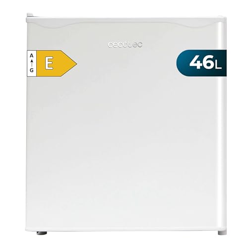 Cecotec Mini-Kühlschrank - Minibar 46L GrandCooler 20000 L SilentCompress White E, Höhe 48,7 cm, Breite 48 cm, geringer Verbrauch, reversible Tür, zyklischer Betrieb, weiß von Cecotec