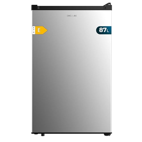 Cecotec Vertikaler Tisch-Gefrierschrank - 87L Bolero CoolMarket TF 87 Inox. 83,6 cm Höhe und 50,6 cm Breite, niedriger Energieverbrauch, flache und reversible Tür, kompaktes Design von Cecotec