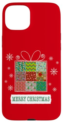 Hülle für iPhone 15 Plus Weihnachts-Patchwork-Geschenk von Cedar Rue