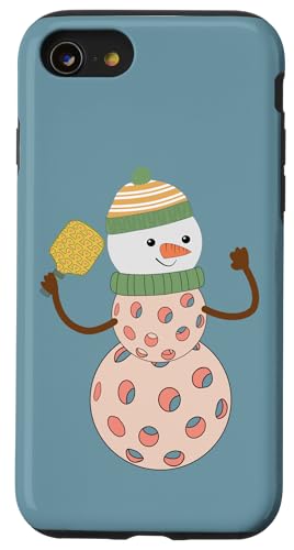 Hülle für iPhone SE (2020) / 7 / 8 Pickleball Schneemann von Cedar Rue