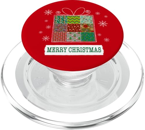 Weihnachts-Patchwork-Geschenk PopSockets PopGrip für MagSafe von Cedar Rue