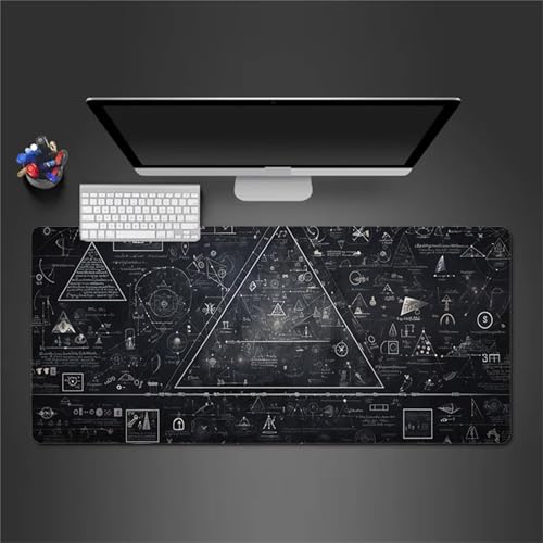 Gaming Mauspad,XXL 1200x600x3mm Mathematische Geometrie Mauspad,Groß Erweiterte Tischunterlage,Waschbares Mousepad,rutschfeste Gummi Mousepad für PC,Laptop Verbessert Präzision und Geschwindigkei von Cekog