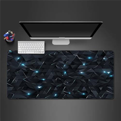 Gaming Mauspad,XXL 1200x600x3mm Schwarze Geometrie Mauspad,Groß Erweiterte Tischunterlage,Waschbares Mousepad,rutschfeste Gummi Mousepad für PC,Laptop Verbessert Präzision und Geschwindigkei von Cekog