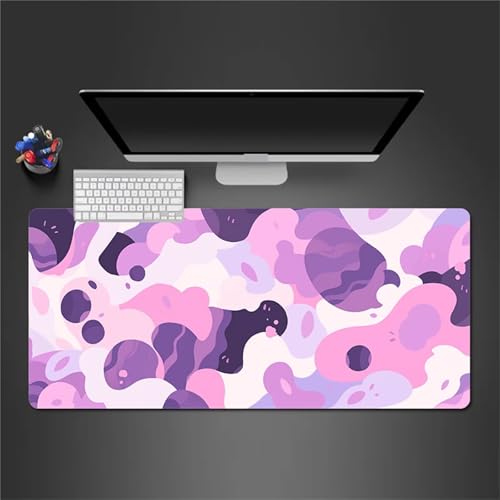 Gaming Mauspad,XXL 600x300x2mm Abstrakt Violett Mauspad,Groß Erweiterte Tischunterlage,Waschbares Mousepad,rutschfeste Gummi Mousepad für PC,Laptop Verbessert Präzision und Geschwindigkei von Cekog