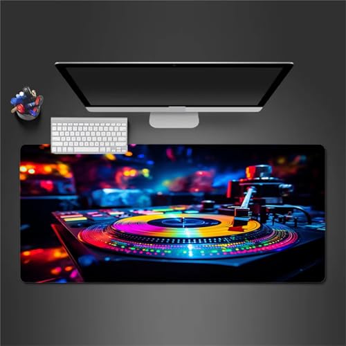 Gaming Mauspad 600x300x2mm XXL Mauspad,Plattenspieler Mauspad,Mousepad mit vernähten Kanten, mit Gummi Anti Rutsch Mousepad für Home Office Arbeit Spiel von Cekog