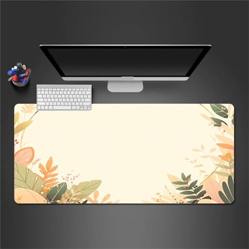 Gaming Mousepad XXL 700x300x2mm Groß Mausped,Abstraktes Blatt Mauspad mit Motiv,rutschfest Schreibtischunterlage,Verbessert Gaming Mauspad Präzision und Geschwindigkei,Mauspad für Büro,Zuhause von Cekog