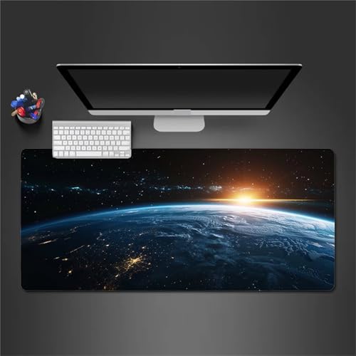 Gaming Mousepad XXL 800x300x2mm Groß Mausped,Erde Landschaft Mauspad mit Motiv,rutschfest Schreibtischunterlage,Verbessert Gaming Mauspad Präzision und Geschwindigkei,Mauspad für Büro,Zuhause von Cekog